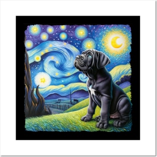 Starry Cane Corso Portrait - Dog Portrait Posters and Art